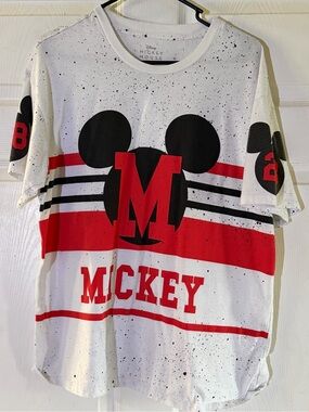 Disney White, Red & Black Mickey Graphic Short Sleeve Tee